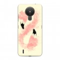 Дизайнерский пластиковый чехол для Nokia 1.4 Розовые фламинго