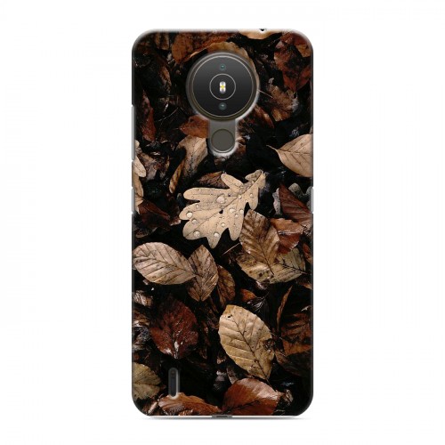 Дизайнерский силиконовый с усиленными углами чехол для Nokia 1.4 Нуарные листья