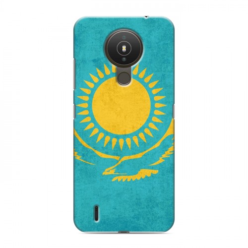 Дизайнерский силиконовый с усиленными углами чехол для Nokia 1.4 Флаг Казахстана