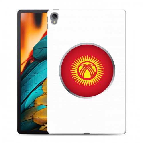 Полупрозрачный дизайнерский пластиковый чехол для Lenovo Tab P11 флаг Киргизии