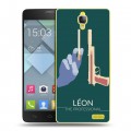 Дизайнерский пластиковый чехол для Alcatel One Touch Idol X Leon