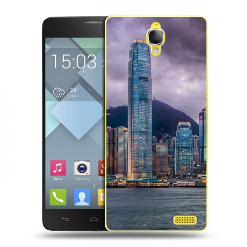 Дизайнерский пластиковый чехол для Alcatel One Touch Idol X Гонконг