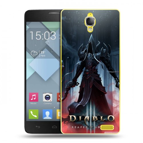 Дизайнерский пластиковый чехол для Alcatel One Touch Idol X Diablo