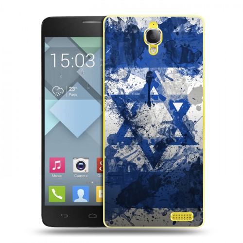 Дизайнерский пластиковый чехол для Alcatel One Touch Idol X Флаг Израиля