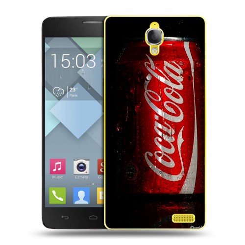 Дизайнерский пластиковый чехол для Alcatel One Touch Idol X Coca-cola