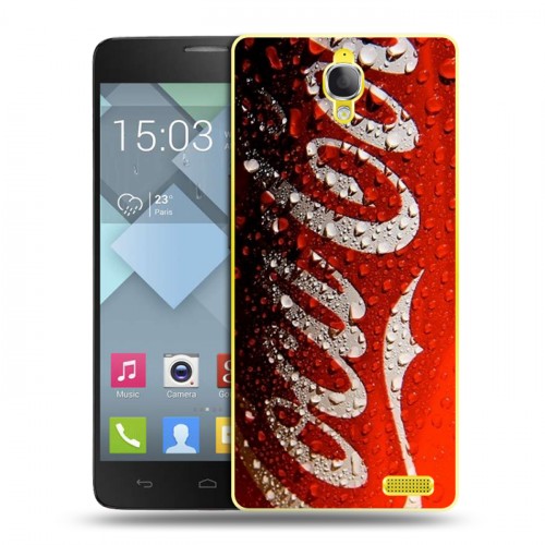 Дизайнерский пластиковый чехол для Alcatel One Touch Idol X Coca-cola