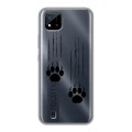 Полупрозрачный дизайнерский пластиковый чехол для Realme C20 Прозрачные кошки