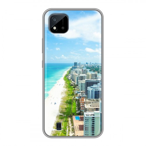 Дизайнерский силиконовый чехол для Realme C20 пляж