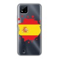Полупрозрачный дизайнерский пластиковый чехол для Realme C20 флаг Испании