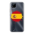 Полупрозрачный дизайнерский пластиковый чехол для Realme C20 флаг Испании