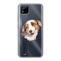 Полупрозрачный дизайнерский силиконовый чехол для Realme C20 Прозрачные собаки