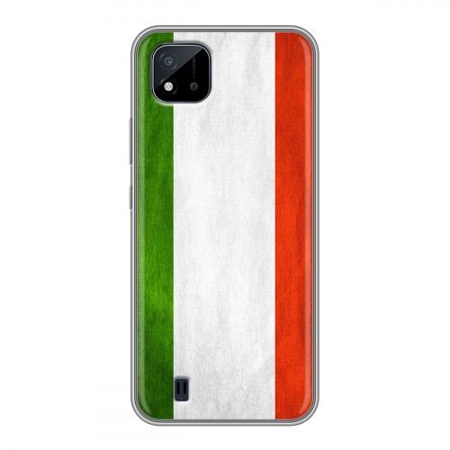 Дизайнерский силиконовый с усиленными углами чехол для Realme C20 Флаг Италии
