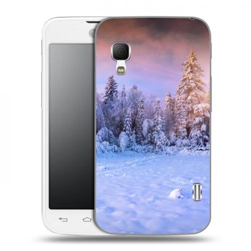 Дизайнерский пластиковый чехол для LG Optimus L5 2 II зима