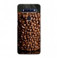 Дизайнерский пластиковый чехол для TCL 10 SE кофе текстуры