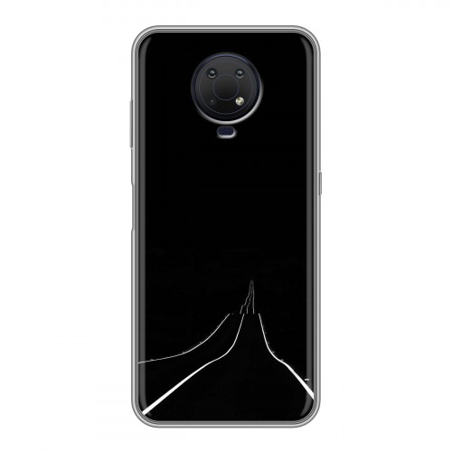 Дизайнерский силиконовый чехол для Nokia G10 Минимализм на черном