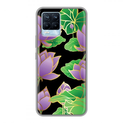 Дизайнерский силиконовый чехол для Realme 8 Люксовые цветы