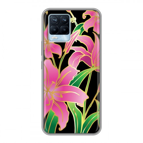 Дизайнерский силиконовый чехол для Realme 8 Люксовые цветы