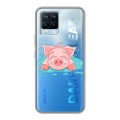 Полупрозрачный дизайнерский силиконовый чехол для Realme 8 Прозрачные свинки