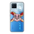 Полупрозрачный дизайнерский пластиковый чехол для Realme 8 Прозрачные свинки