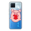 Полупрозрачный дизайнерский пластиковый чехол для Realme 8 Прозрачные свинки