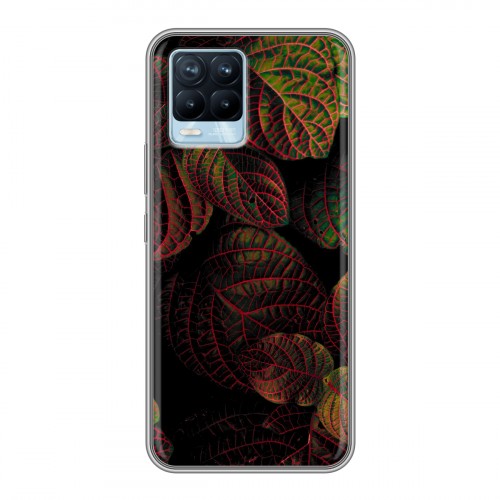 Дизайнерский силиконовый чехол для Realme 8 Нуарные листья