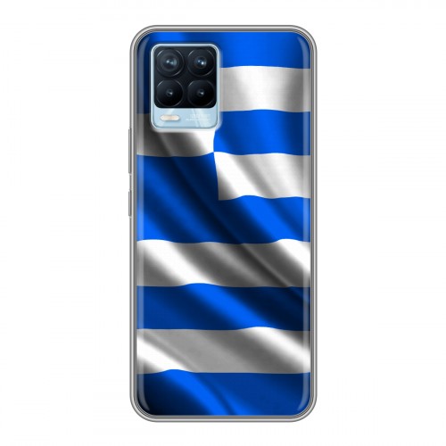 Дизайнерский силиконовый чехол для Realme 8 Флаг Греции