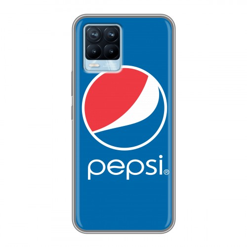 Дизайнерский пластиковый чехол для Realme 8 Pepsi