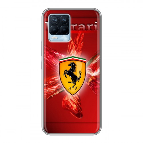 Дизайнерский пластиковый чехол для Realme 8 Ferrari