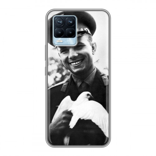 Дизайнерский пластиковый чехол для Realme 8 Юрий Гагарин