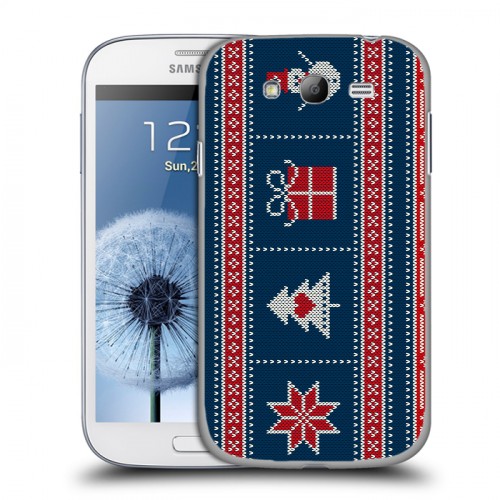 Дизайнерский пластиковый чехол для Samsung Galaxy Grand Новогодние паттерны