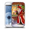 Дизайнерский пластиковый чехол для Samsung Galaxy Grand Дед мороз и Санта