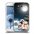 Дизайнерский пластиковый чехол для Samsung Galaxy Grand Снеговики