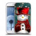 Дизайнерский пластиковый чехол для Samsung Galaxy Grand Снеговики