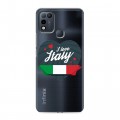Полупрозрачный дизайнерский пластиковый чехол для Infinix Hot 10 Play Флаг Италии