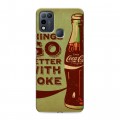 Дизайнерский пластиковый чехол для Infinix Hot 10 Play Coca-cola