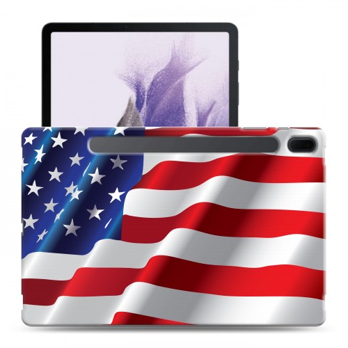 Дизайнерский силиконовый чехол для Samsung Galaxy Tab S7 FE флаг сша