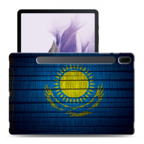 Дизайнерский силиконовый чехол для Samsung Galaxy Tab S7 FE флаг Казахстана