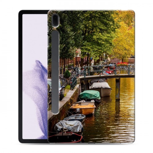 Дизайнерский силиконовый чехол для Samsung Galaxy Tab S7 FE амстердам