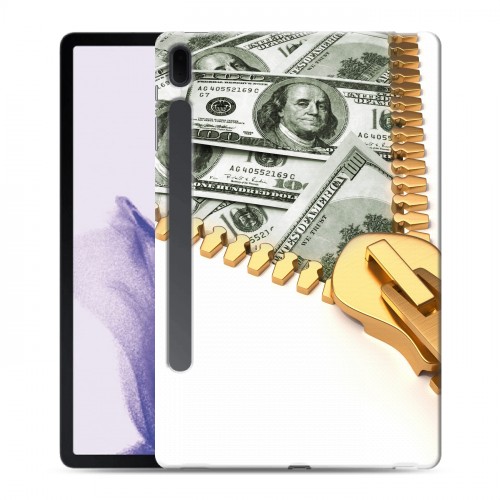 Дизайнерский силиконовый чехол для Samsung Galaxy Tab S7 FE Текстуры денег
