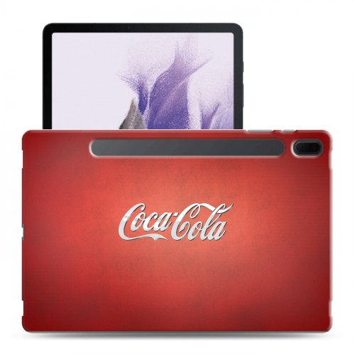 Дизайнерский силиконовый чехол для Samsung Galaxy Tab S7 FE Coca-cola