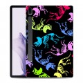 Дизайнерский силиконовый чехол для Samsung Galaxy Tab S7 FE Узоры динозавров