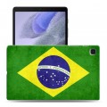Дизайнерский силиконовый чехол для Samsung Galaxy Tab A7 lite флаг Бразилии