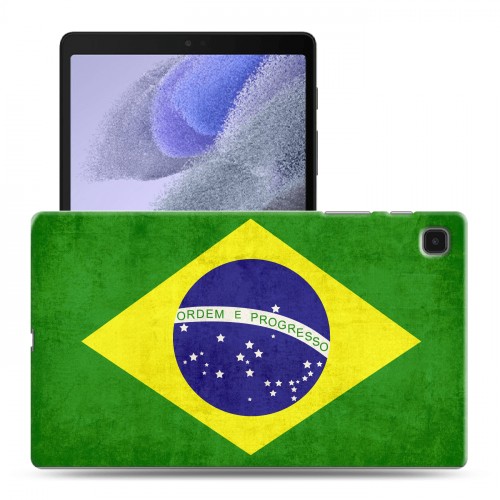 Дизайнерский силиконовый чехол для Samsung Galaxy Tab A7 lite флаг Бразилии