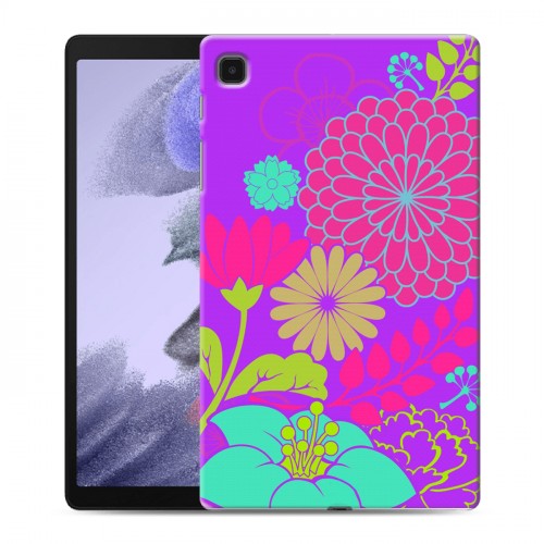 Дизайнерский силиконовый чехол для Samsung Galaxy Tab A7 lite Цветы кимоно