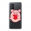 Полупрозрачный дизайнерский пластиковый чехол для ASUS ZenFone 8 Прозрачные свинки
