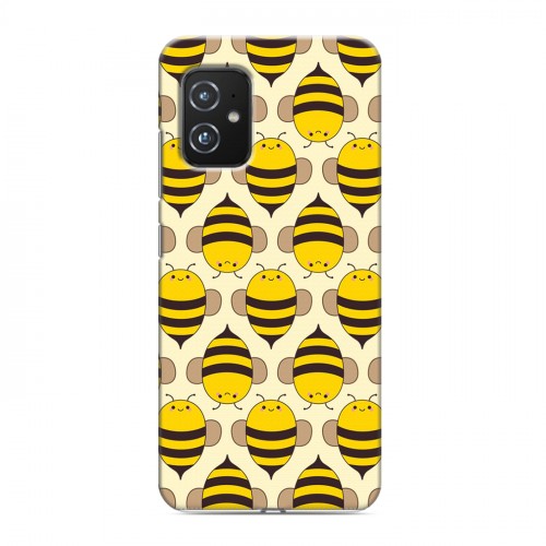 Дизайнерский пластиковый чехол для ASUS ZenFone 8 Пчелиные узоры