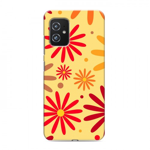 Дизайнерский силиконовый чехол для ASUS ZenFone 8 Бежевые цветы