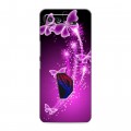 Дизайнерский силиконовый чехол для ASUS ROG Phone 5 Бабочки фиолетовые
