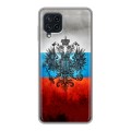 Дизайнерский силиконовый чехол для Samsung Galaxy A22 Российский флаг