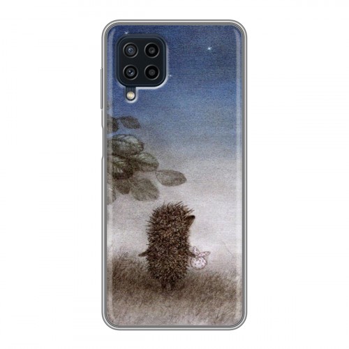 Дизайнерский силиконовый чехол для Samsung Galaxy A22 Ежик в тумане